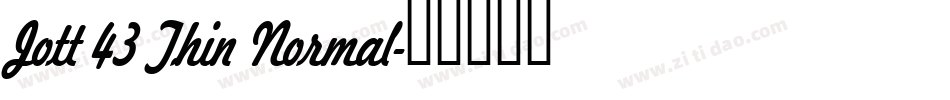 Jott 43 Thin Normal字体转换